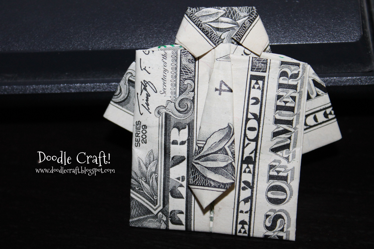 how to make a money origami shirt with tie